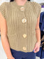 Front Button Knit Vest