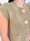 Front Button Knit Vest