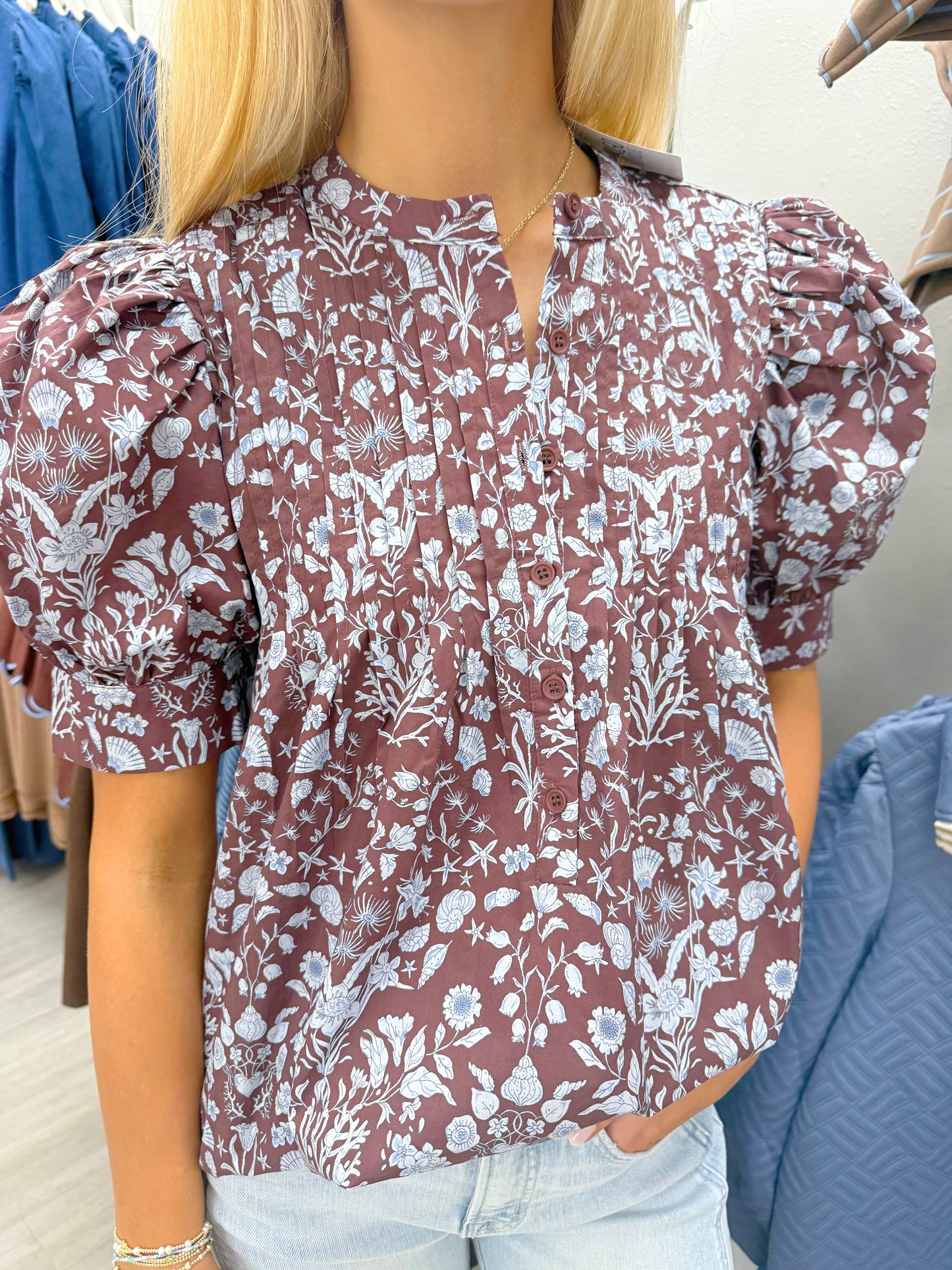 Floral Puff Sleeve Top