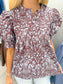 Floral Puff Sleeve Top