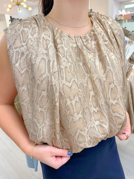 Sleeveless Round Neck Top