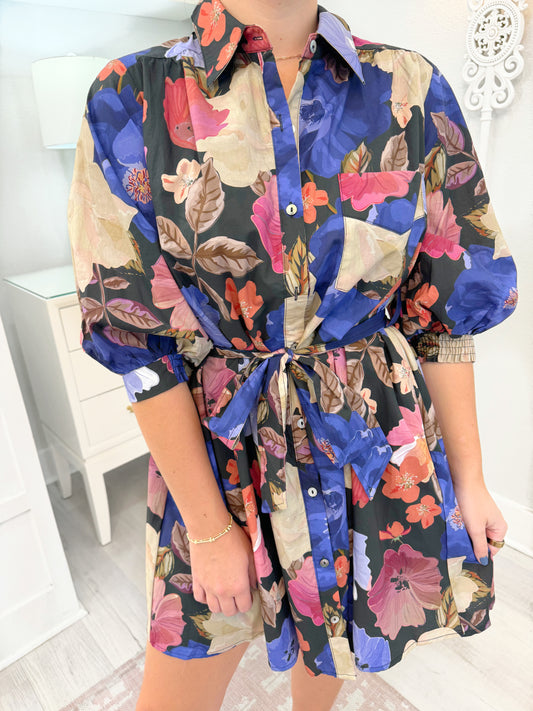 Floral Puff Sleeve Dress