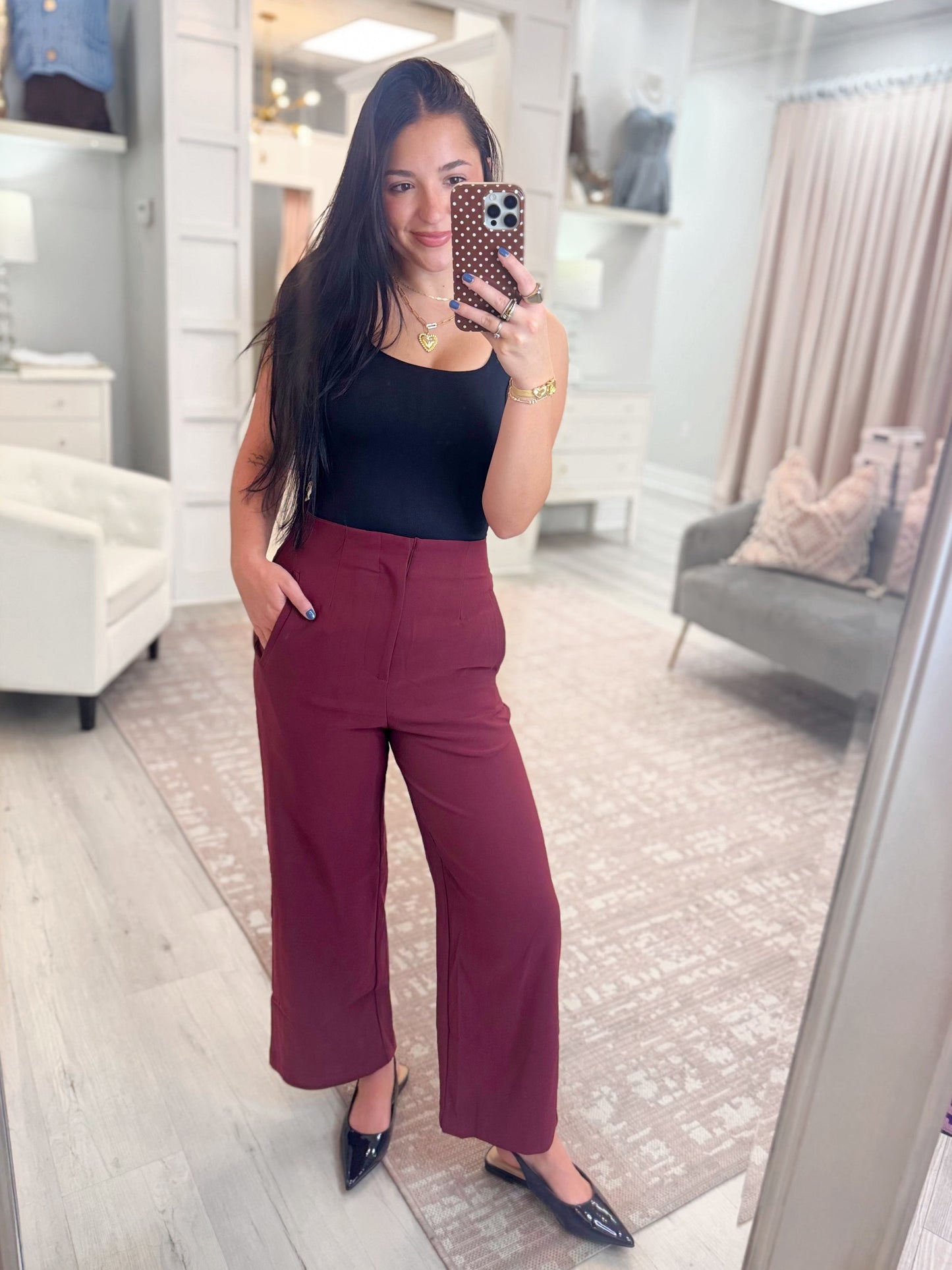 High Rise Wide Leg Pants