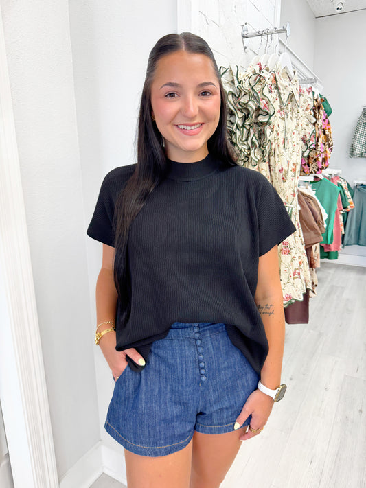 Mock Neck Top