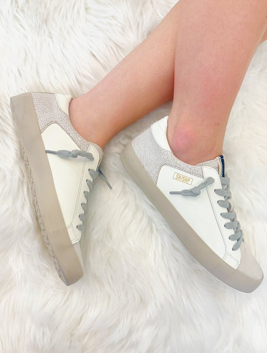 Snake Skin Back Sneakers