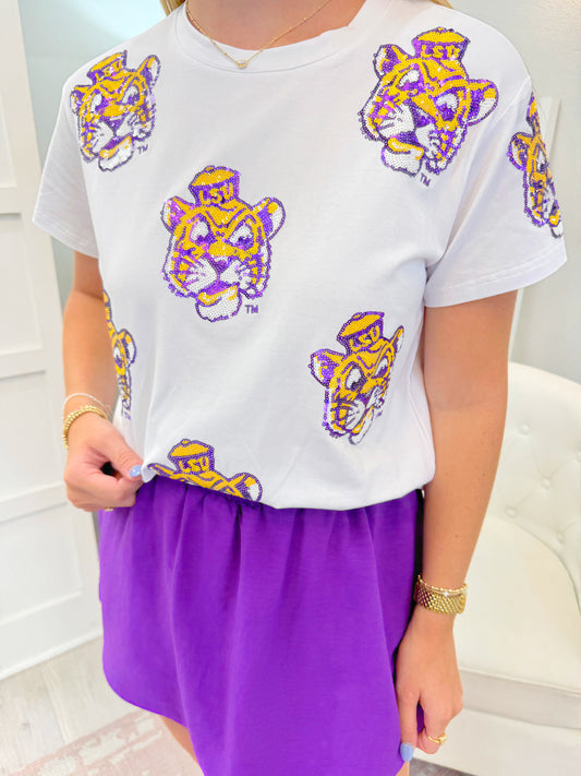 Sequin Vintage Tiger Top