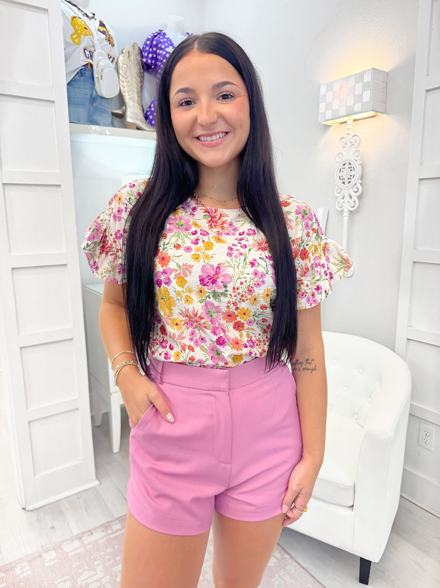 V-Neck Puff Sleeve Top