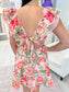 Ruffle Smocked Waist Floral Dress