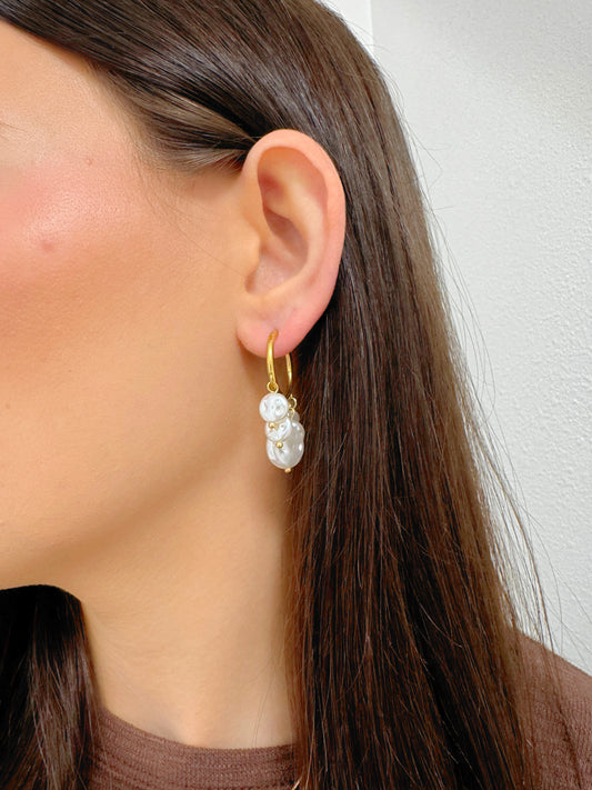 Pearl Luxe Hoops