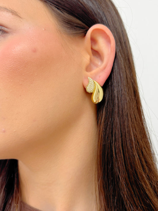 Teardrop Rhinestone Stud