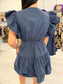 flutter sleeve dress, tiered dress, navy dress, olive dress, mini dress, woman's dress, sleeveless dress, v-neck dress, classy dress, boutique dress, strut and bolt dress