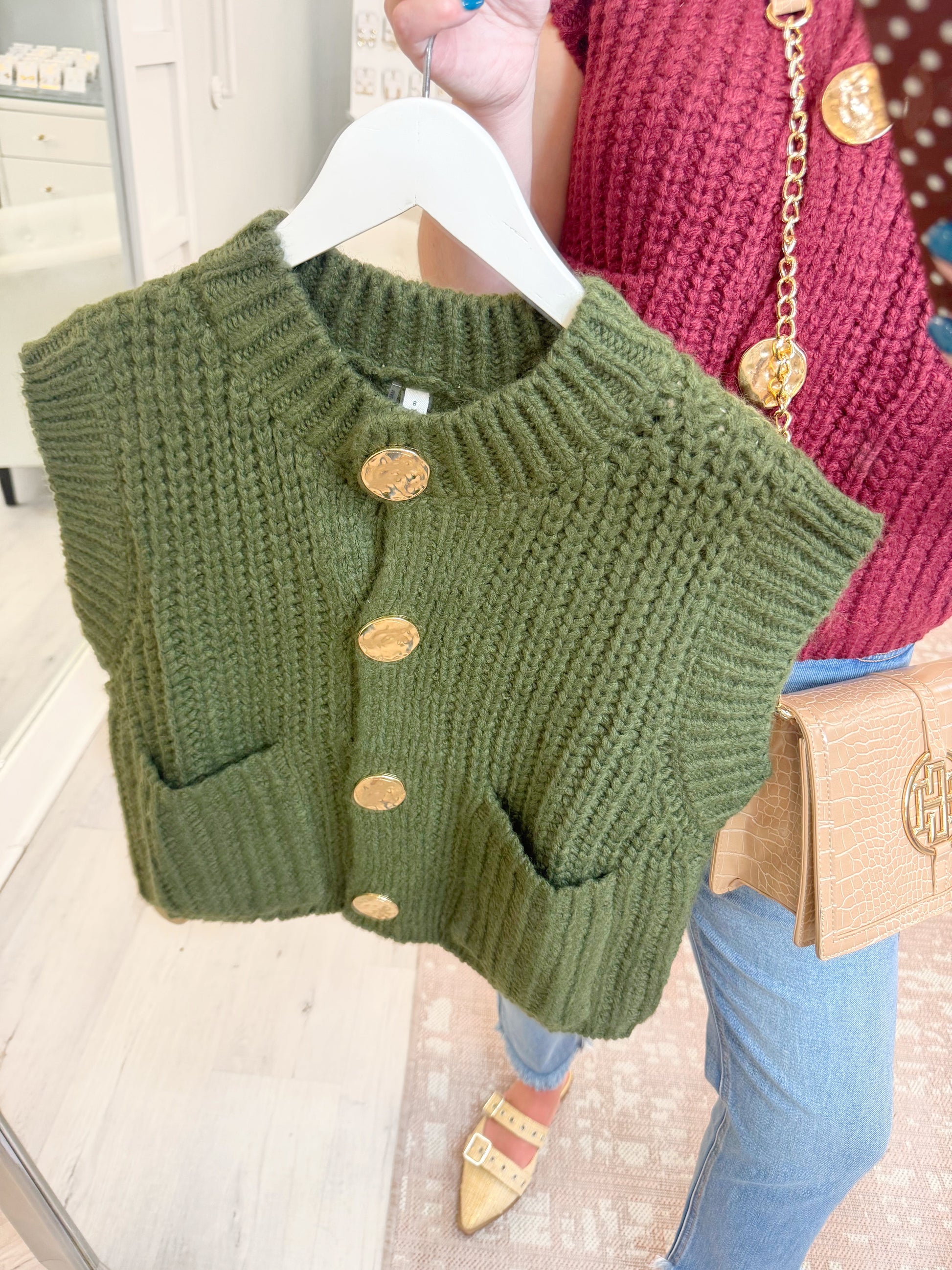 women's top, boutique tops, sleeveless tops, knitted tops, vest, layering piece, comfy knit vest, sleeveless knit vest, women's knitted vest, fall top, fall vest