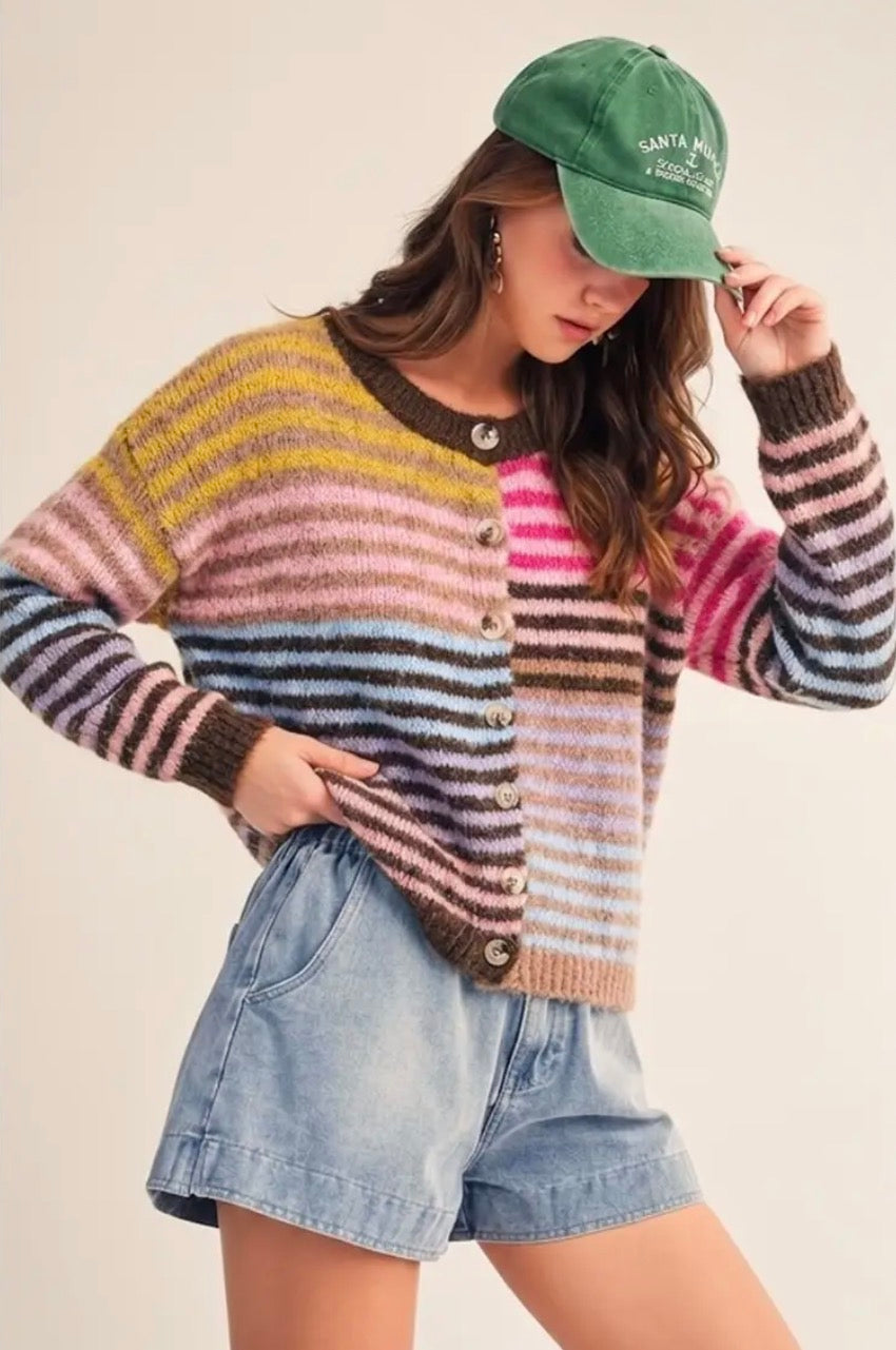 Candy Lane Rainbow Cardigan