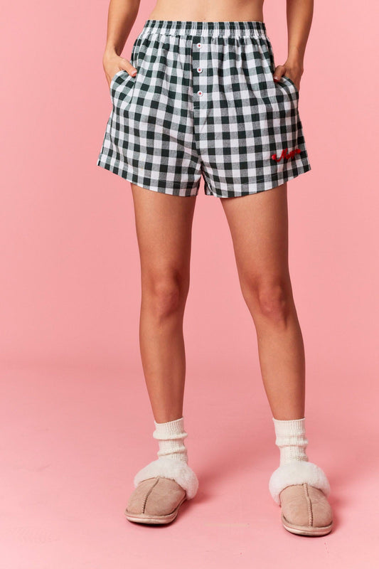 holiday shorts, gingham shorts, trending boxer shorts