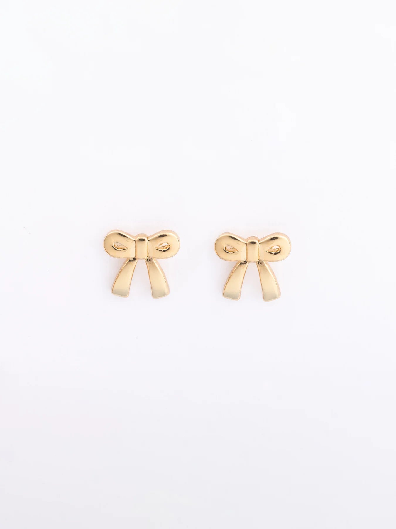 Gold Holiday Bow Earrings