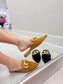 mules, fall shoes, gold chain mule, pointy shoe, slip on