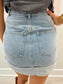 Women's denim skirt, boots on the bayou skirt, cuffed skirt, trendy skirt, country concert skirt, flirty skirt, flattering skirt, game day skirt, LE LIS skirt, cuffed denim skirt 