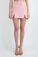 pink skirt, linen skirt, high waist skirt, skirt