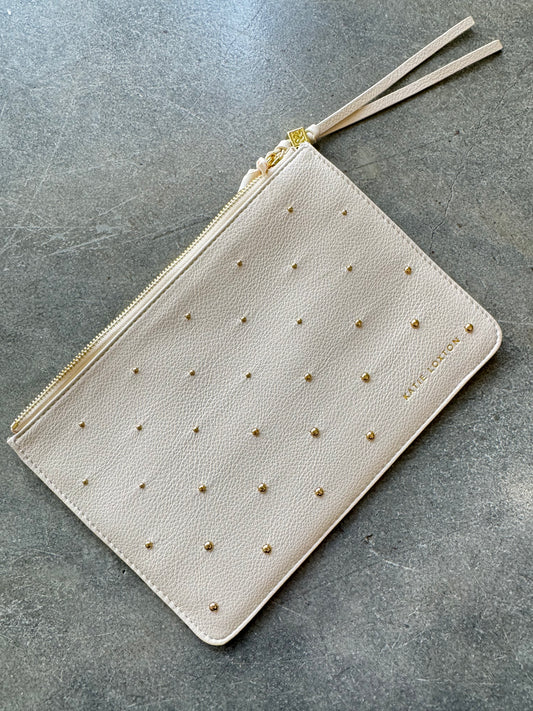 Tassel Charm Pouch With Gold Studs