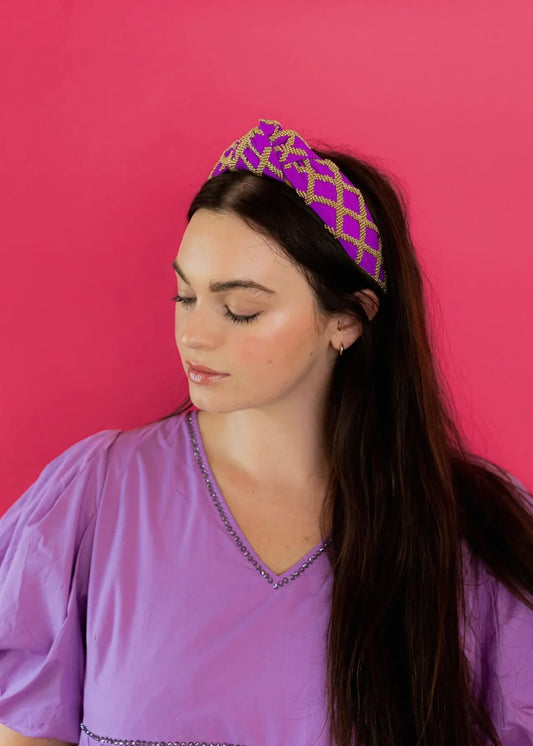 Beaded Criss Cross Headband