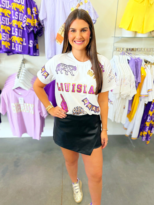 Louisiana Proud Sequin Tee