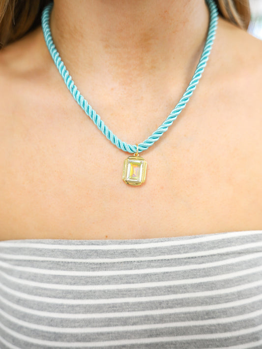 Stoned Charm Necklace