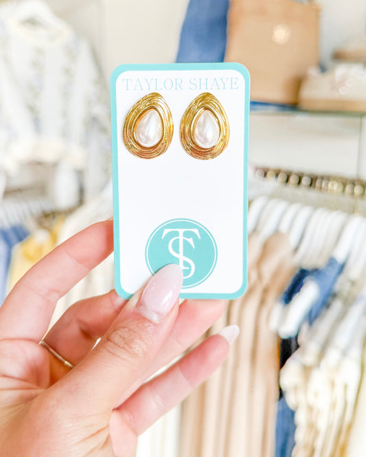 Sharon Pearl Accent Earrings