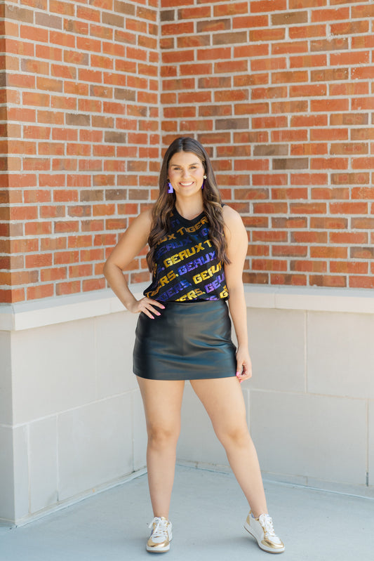 Geaux Tigers Sequin Tank