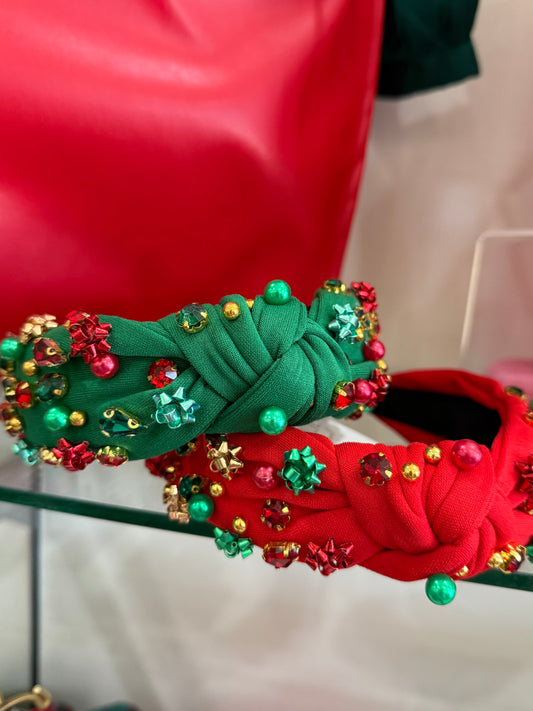 Gift Bow Rhinestone Headband