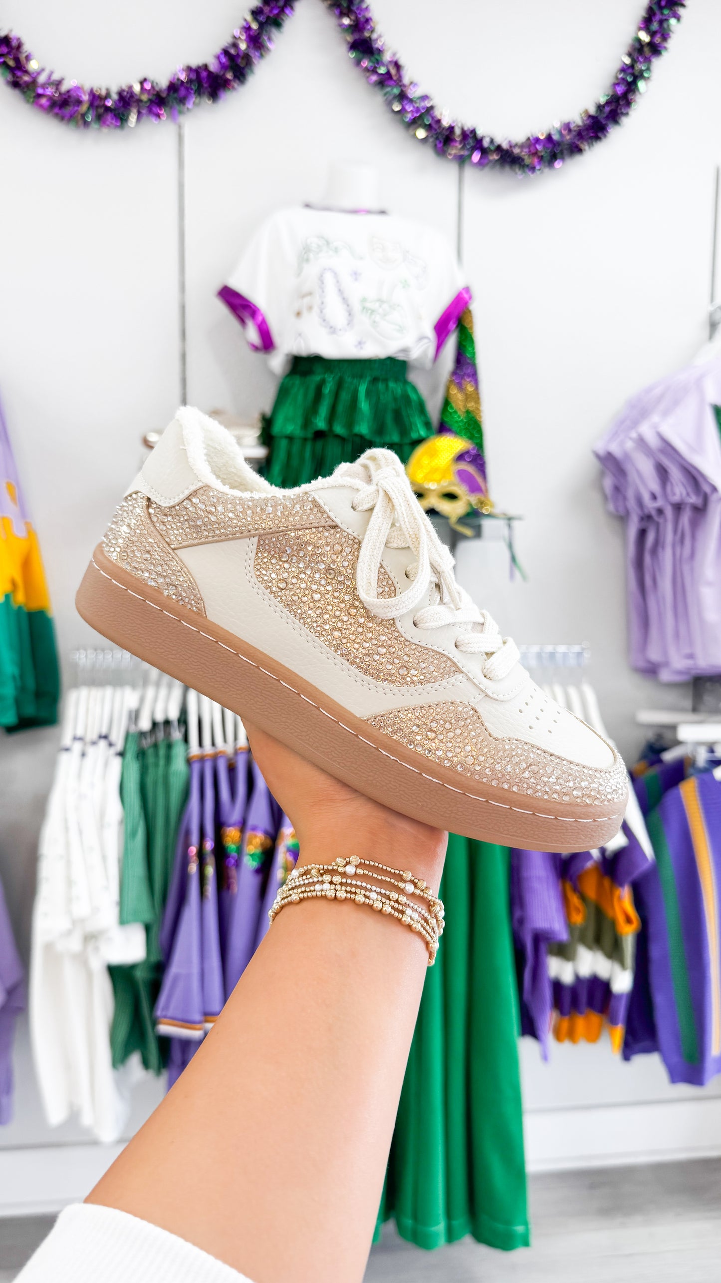 Rhinestone Embellished Sneakers