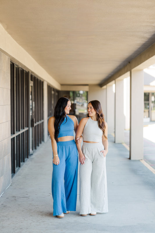 Halter Tank & Wide Leg Pant Set