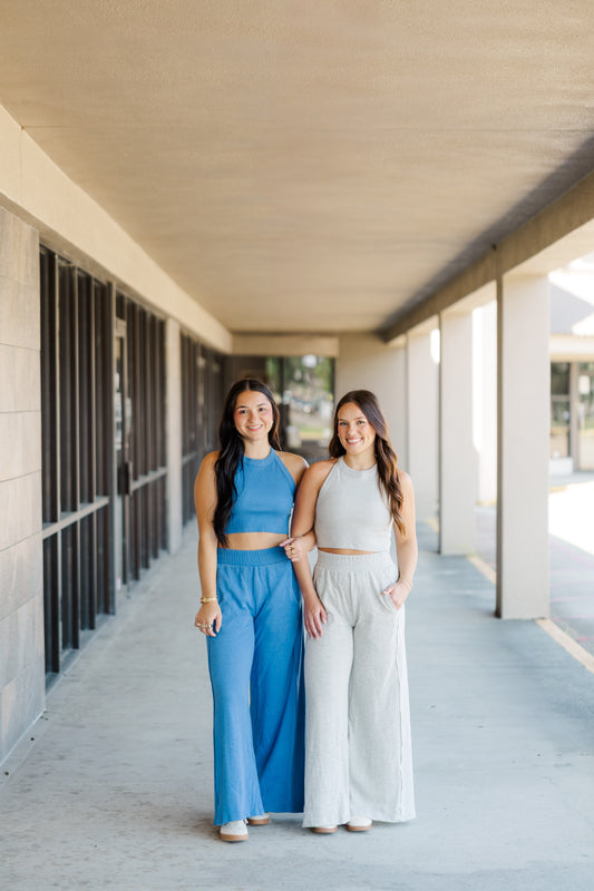 Halter Tank & Wide Leg Pant Set