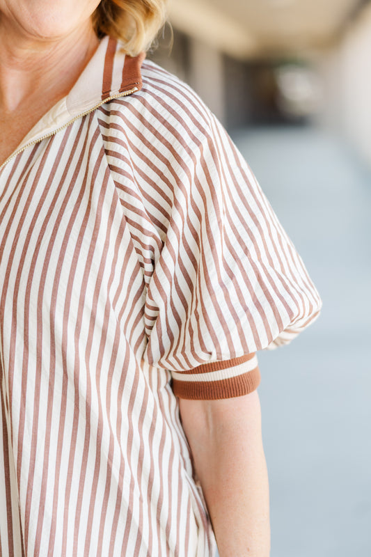 Striped Ruffle Hem Dress