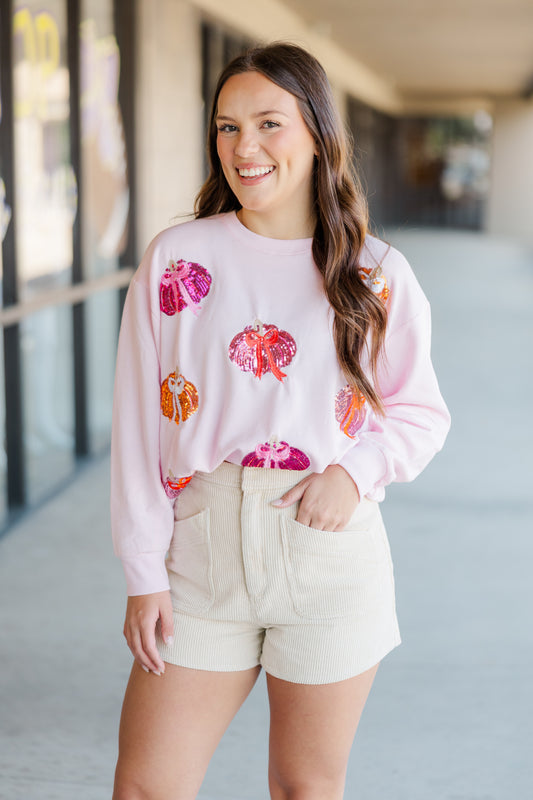 Sarah Pumpkin Bows Sweatshirt