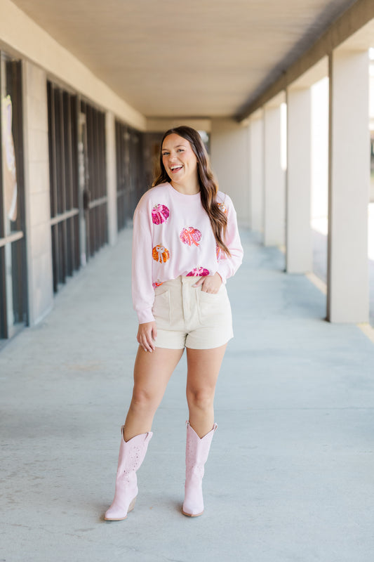 Sarah Pumpkin Bows Sweatshirt