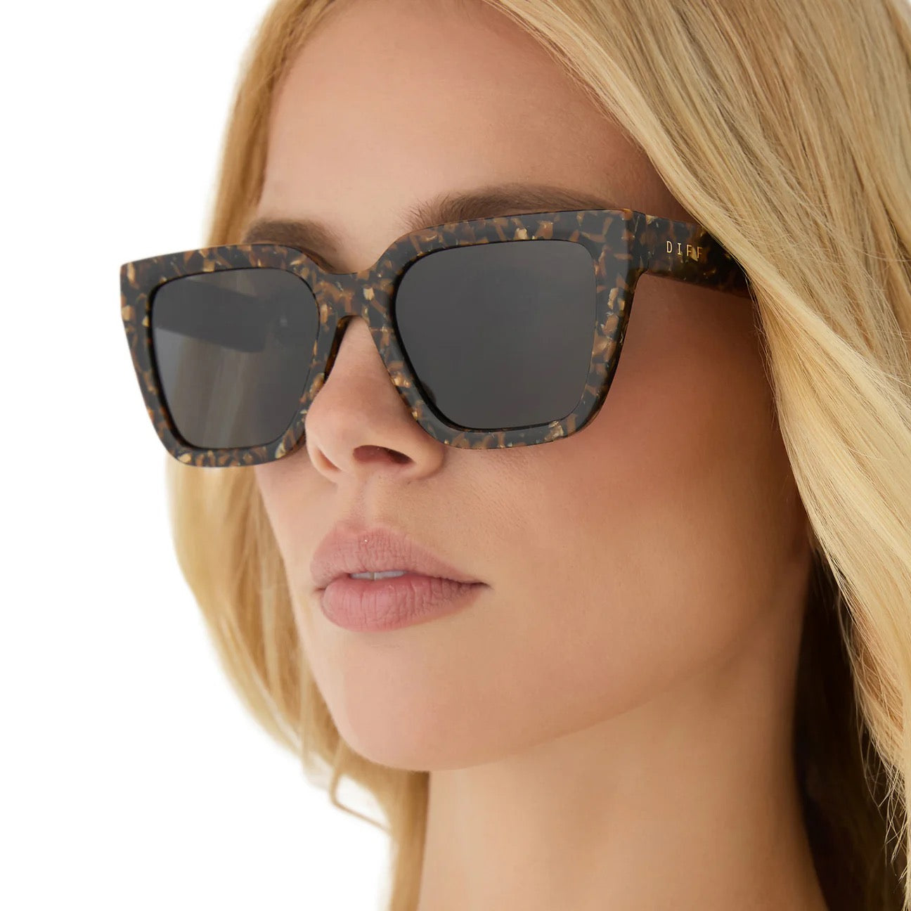 Amara Diff Sunglasses -Glitter Tortoise