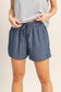 Heather Elastic Waist Shorts