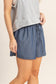 Heather Elastic Waist Shorts