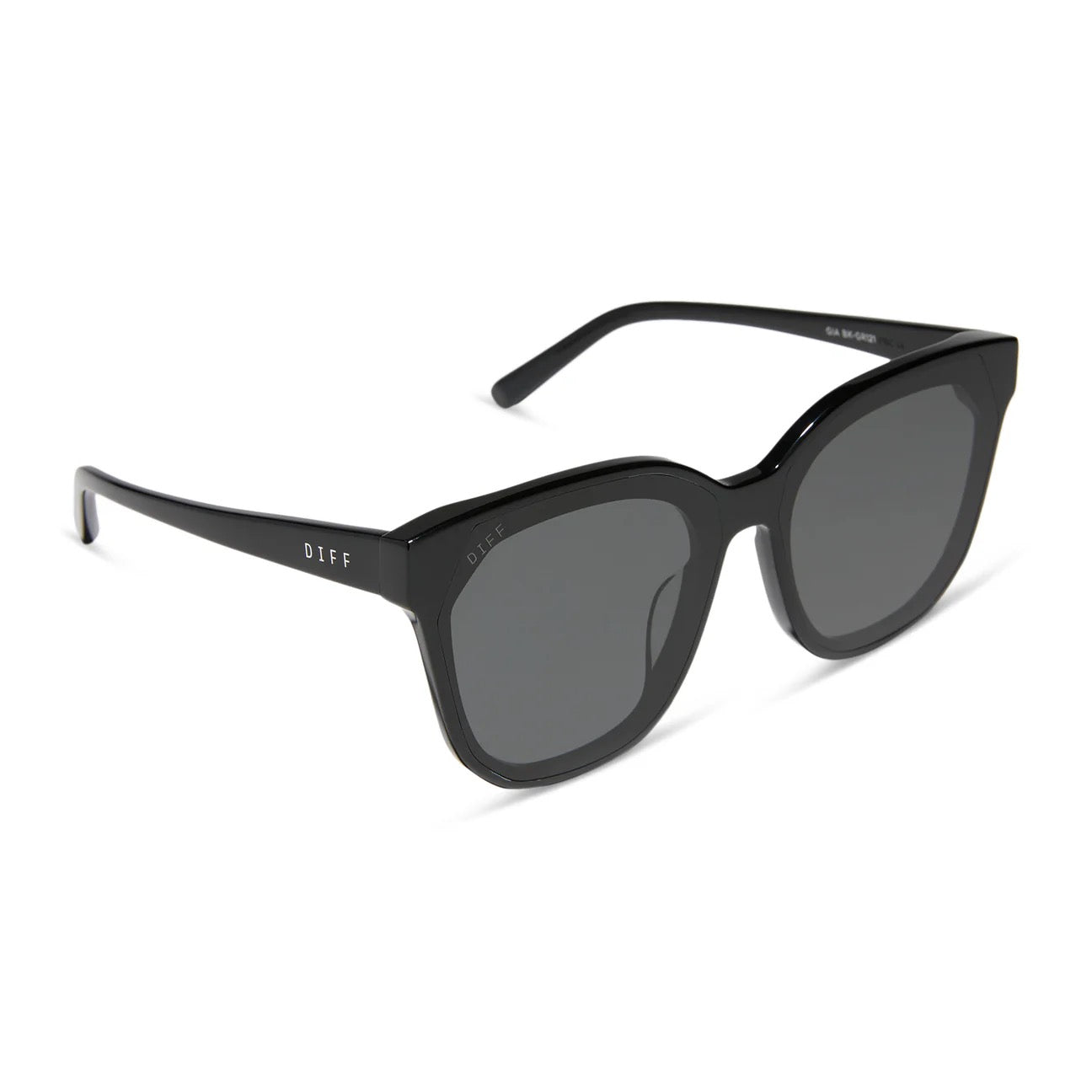 Gia Diff Sunglasses - Black + Grey