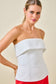 Staci Strapless Foldover Peplum Top