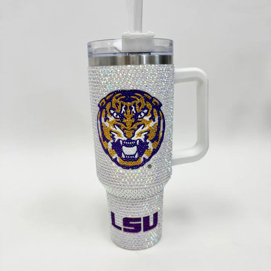 LSU Tigers Rhinestone Tumbler