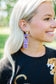 LSU Purple Acrylic Drop Earrings