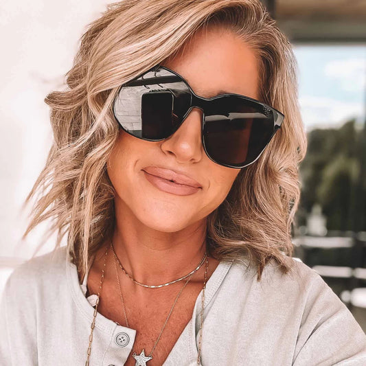 Gia Diff Sunglasses - Black + Grey