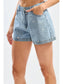 Darla High Waisted Daisy Denim Shorts