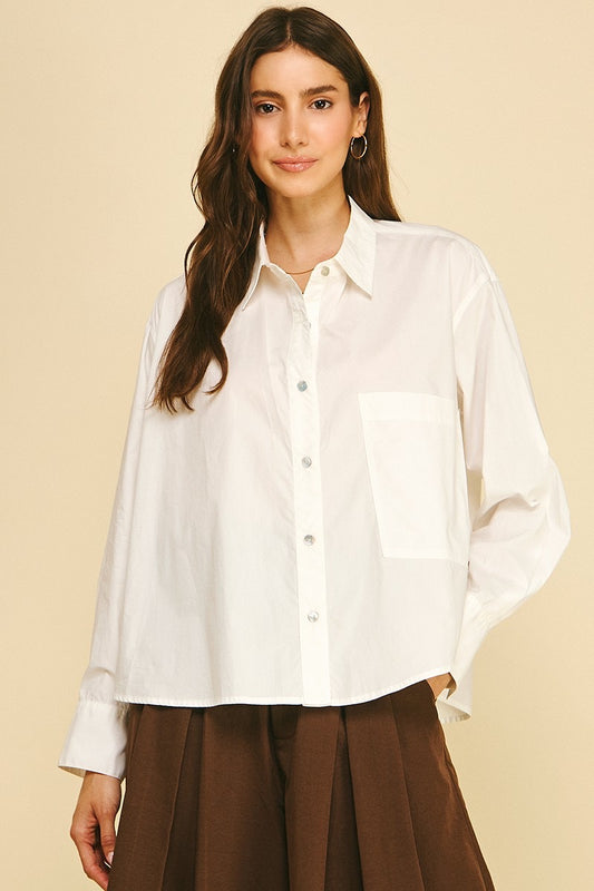 Liv Oversized Button Down Top