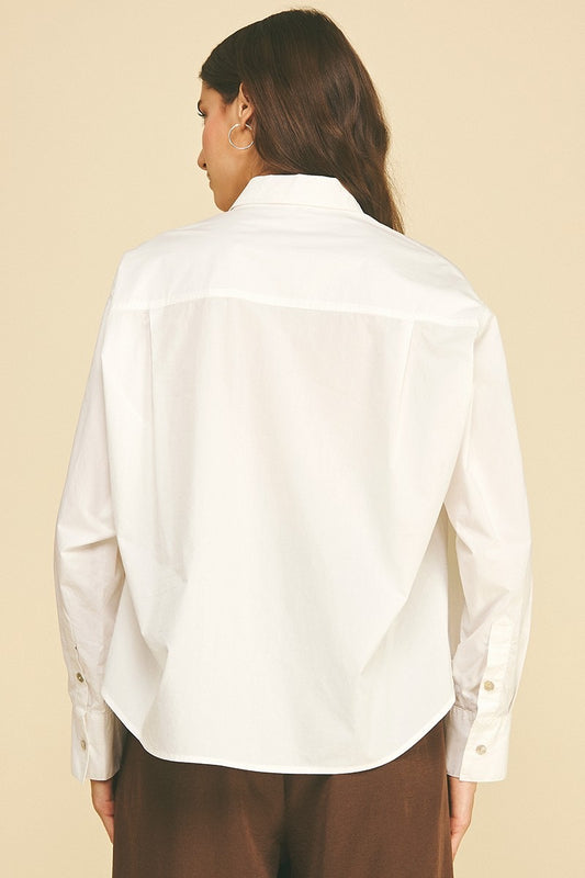 Liv Oversized Button Down Top