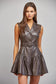 Maxine Faux Leather Belted Dress