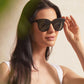Gia Diff Sunglasses - Black + Grey