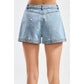 Darla High Waisted Daisy Denim Shorts