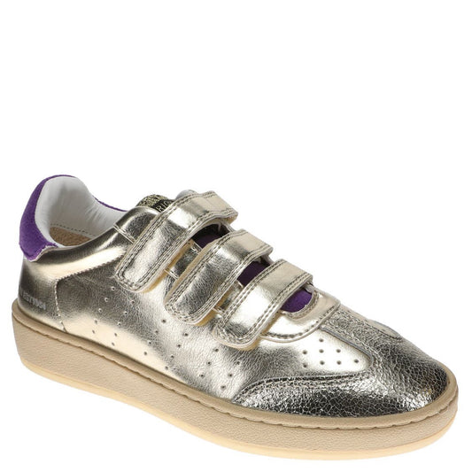 Purple Pop Metallic Velcro Sneakers